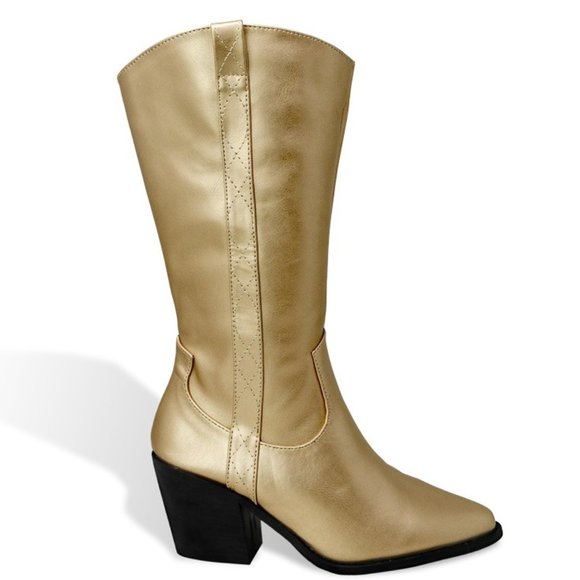 Chase + Chloe Shoes - Women’s Calf Pointed Toe Western Cowboy Boots